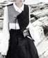 Asymmetric Houndstooth Ribbon Vest